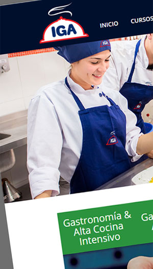 IGA - desarrollo a medida para escuela de cocina, multidioma, con administrador para cursos